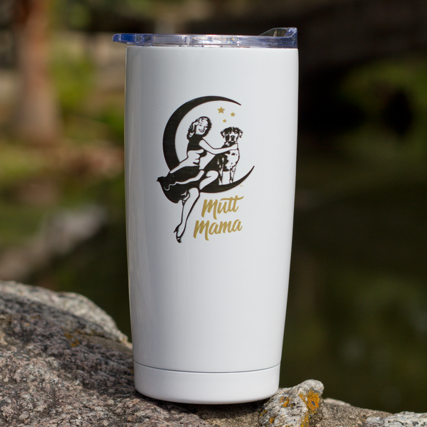 Mutt Mama Perfect Temp Stainless Tumbler w/Grip and Lid Holds 20 oz