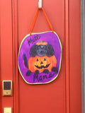 Pup Pumpkin 🎃 Mutt Mama Halloween Door Hanger 🎃🐾